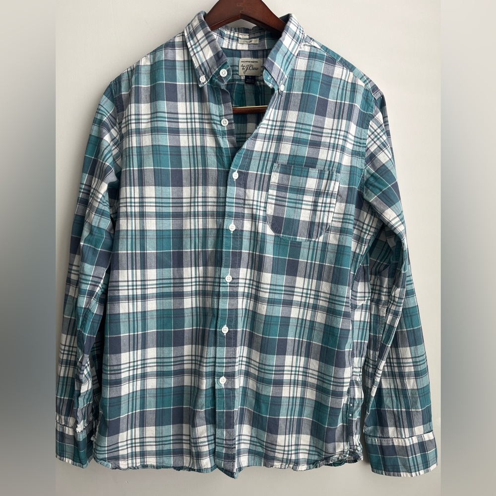 J Crew slim long sleeve button down shirt size L